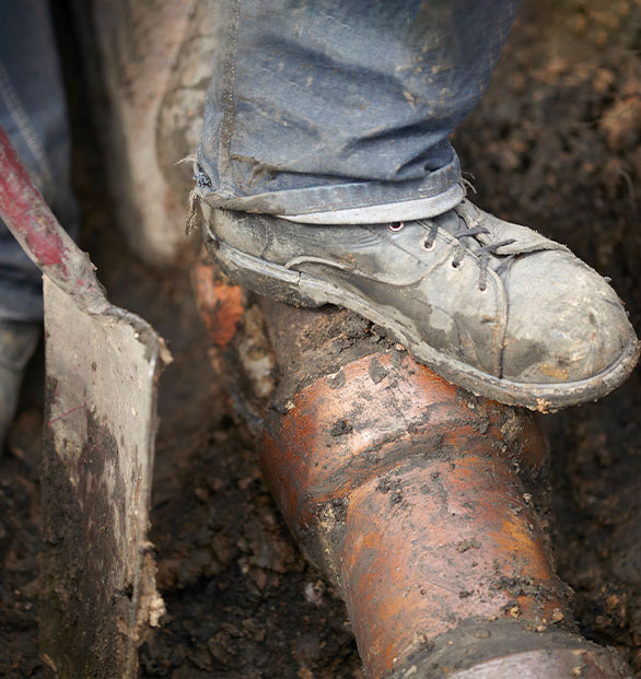 Sewer line repair and cleaning